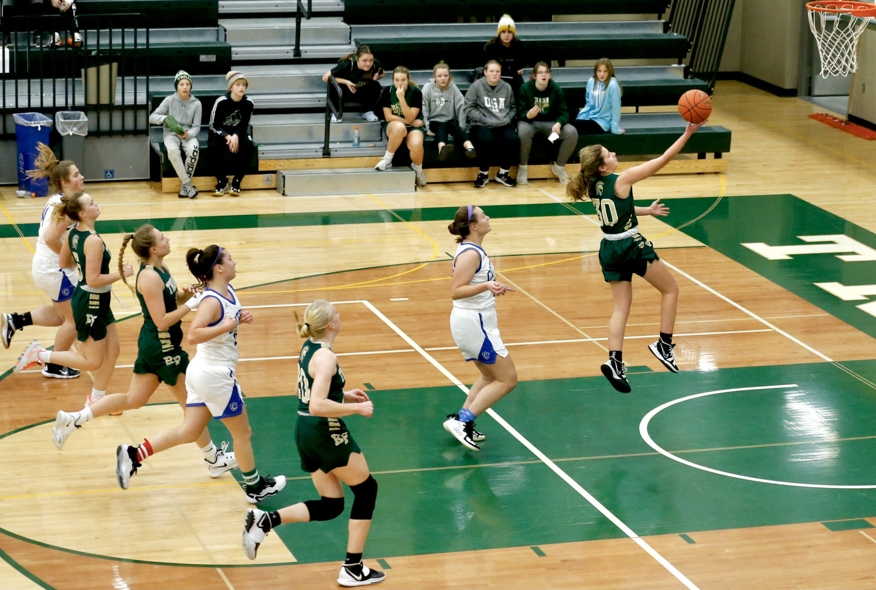 Ellie Ekern with the breakaway layup